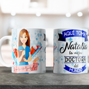 TAZA MOCKUP PROFESIONES MEDICINA_doctora joven