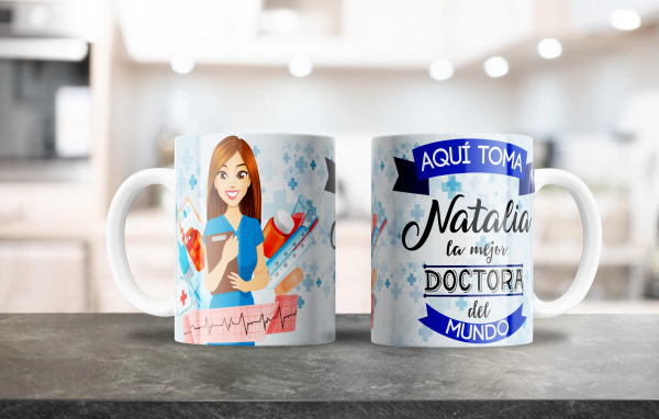 TAZA MOCKUP PROFESIONES MEDICINA_doctora joven